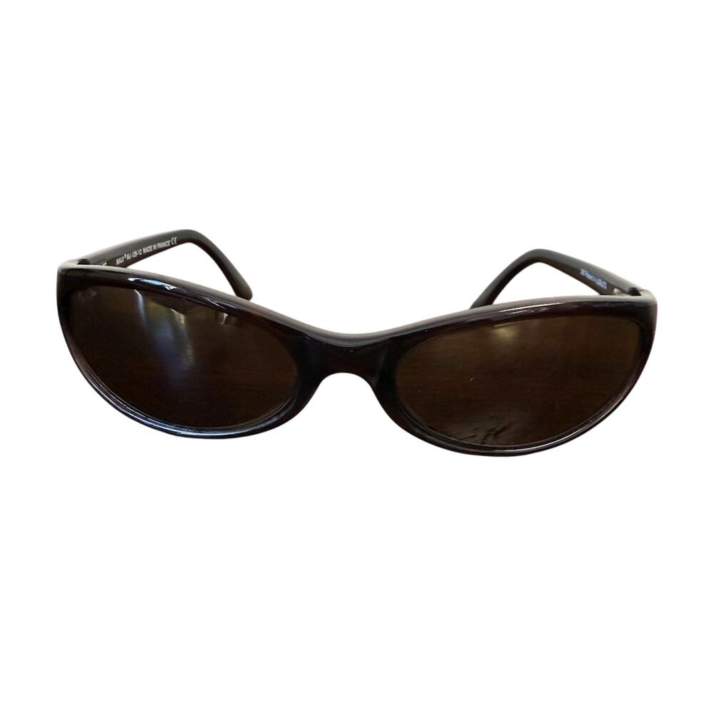 Maui Jim Riptide MJ-126-12 Polarized Sunglasses Brown Wrap Made France Vintage